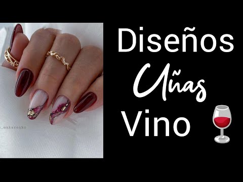 UÑAS 2023 VINO 🍷 TENDENCIA #acrylicnails #desingnails #nails #tendenciaenuñas #uñasdecoradas  #2023