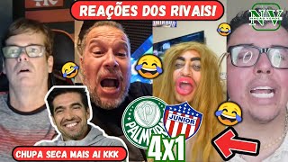 VAMOS RIR!⚠️ Veja REAÇÕES dos RIVAIS BRAVOS com VITÓRIA do Palmeiras 4x1 Junior!