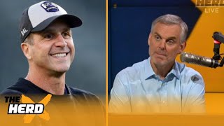 THE HERD | Colin on John Harbaugh denies that Lamar Jackson's absence is contract related