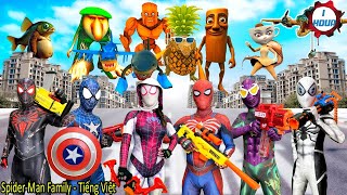 Siêu Nhân Nhện Tiêu Diệt Người Gỗ Khổng Lồ Tung Tung Sahur Và Đồng Bọn || Tổng Hợp Video Hành Động