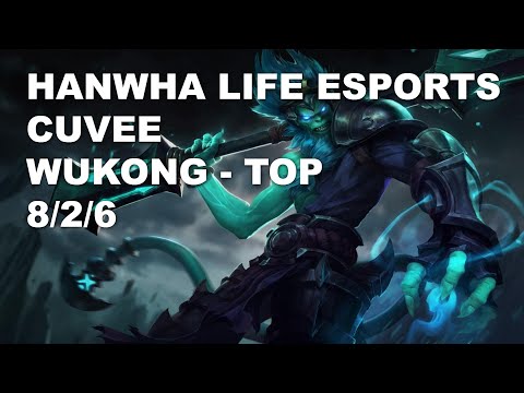 Hanwha Life Esports CuVee Top Wukong vs Jax - KR Grandmaster Patch 10.8