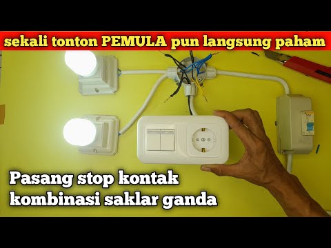 Cara pasang saklar ganda dan stop kontak PANASONIC