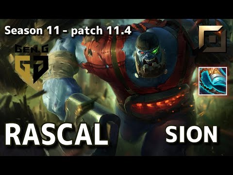 【韓国サーバー/GM】GEN.G Rascal サイオン(Sion) VS ヴェイン(Vayne) TOP - Patch11.4 KR Ranked【LoL】