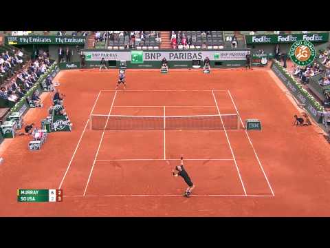 Andy Murray v João Sousa Highlights - Men's Round 4 2015 - Roland Garros