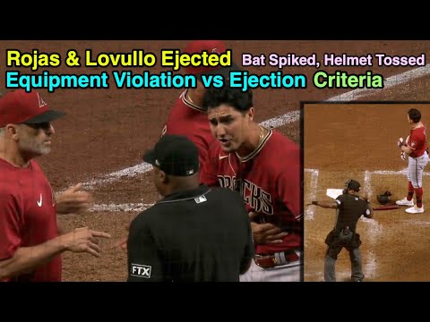 Ejections 175-6 - Josh Rojas Tossed After Spiking Bat (Lovullo too) as Umpire Forgoes Equipment Fine