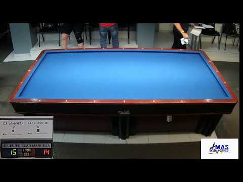 LLIGA CATALANA 3 BANDES 5ª  DIV: CB MANRESA B (JUAN PANADES) - SBPE CENTELLES B(JORDI AGUILAR)