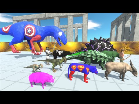 Escape from CAPTAIN AMERICA ALLOSAURUS - Animal Revolt Battle Simulator Escape from Monster
