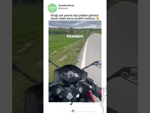 Virajı dönmeyi unutan motorcu 😅