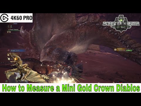 Monster Hunter: World - How to Measure a Mini Gold Crown Diablos Video