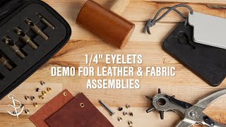Demo of Eyelets 1/4” Assorted Colors for Leather & Fabric Assemblies