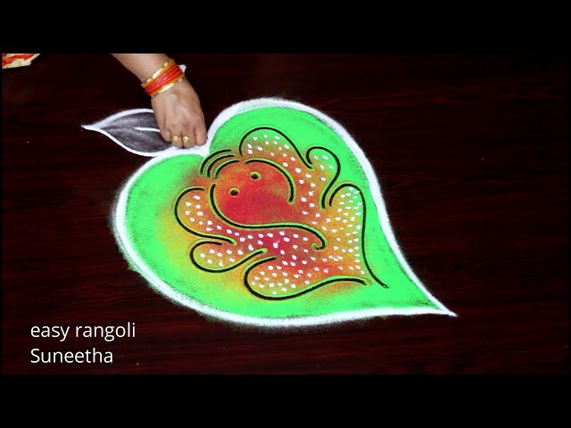 Vinayagar chathurthi rangoli design by easy rangoli