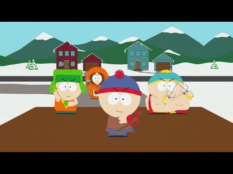 South Park Good Times With Weapons | Main 4 shows their weapons to their friends