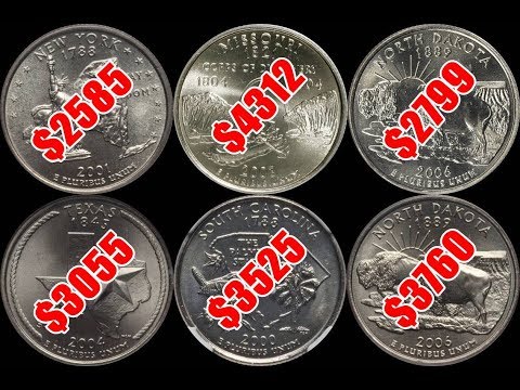 TOP 10 Most Valuable US State Quarters - High Grade Examples Sell for BIG Money!