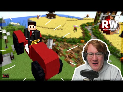 TheJoCraft -  REAL TRACTOR in MINECRAFT?  That works?  WOOOOUT?  - Redstone World Ep. #318
