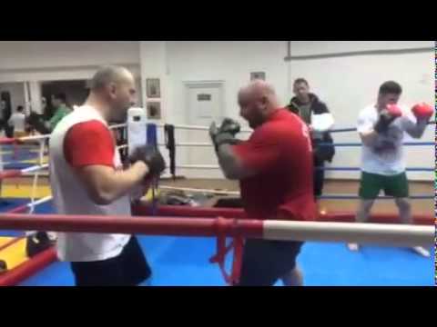 Ciprian Sora training with Sandu Lungu