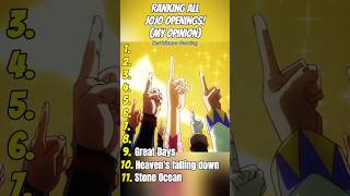 Ranking all JoJo openings, my honest opinion... 👑 #anime #animeedit #jojo #jjba #karthikeyaprime