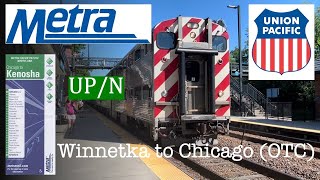 Trip Report | Metra UP/N | 9:20 Express | UN808 | Winnetka to Chicago NONSTOP