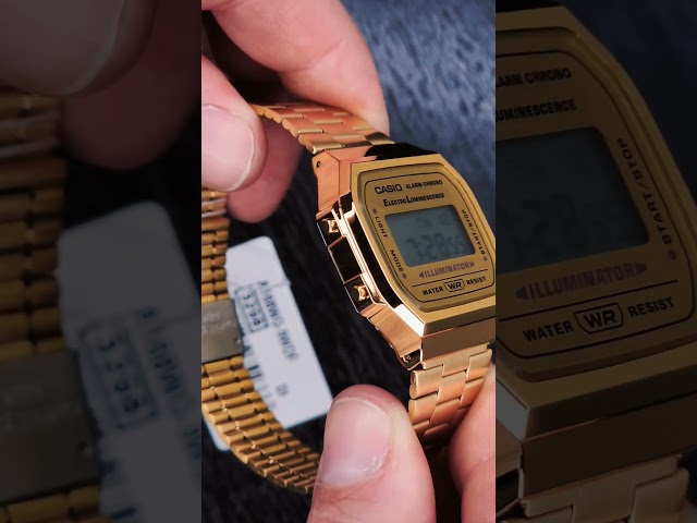 Vídeo relacionado con Casio Reloj Cuarzo Unisex 35.00mm con dial Digital Oro y Correa de Pulsera de Metal Oro A168WG-9EF