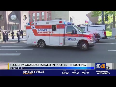 Security guard charged in protest shooting