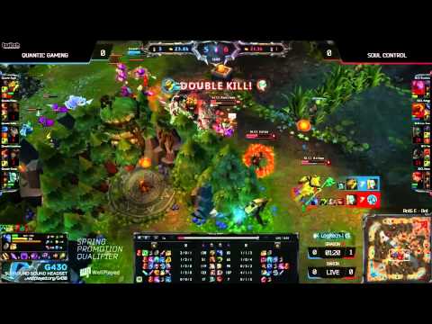 Apple 2v5 triple kill + assist, Quantic vs Soul Control NA LCS Qualifiers