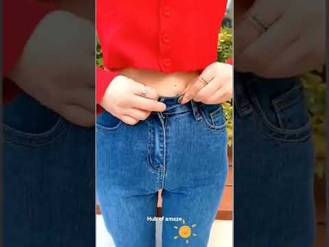 It doesn't matter if the pants are too big try this waist buttonuckle✨✨ #pant p#shorts #waistbutton.