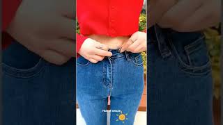 It doesn&#39;t matter if the pants are too big try this waist buttonuckle✨✨ #pant p#shorts #waistbutton.