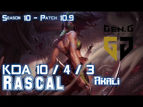 Gen Rascal AKALI vs AATROX Top - Patch 10.9 KR Ranked