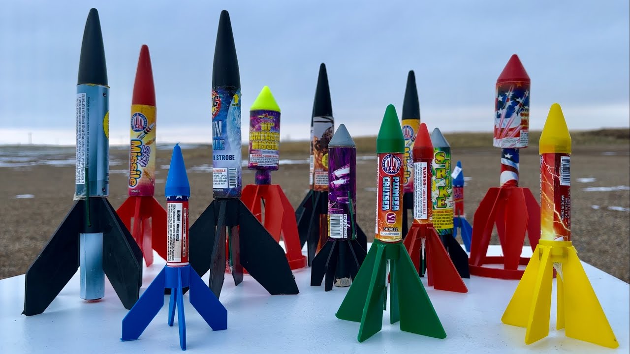 TESTING DIFFERENT TYPES OF FIREWORK MISSILES!