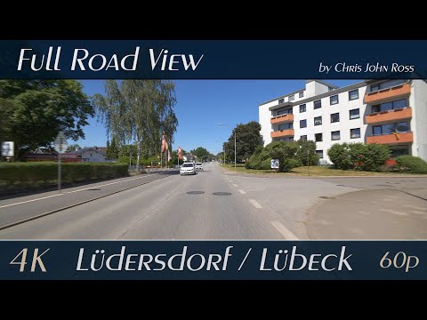 Lüdersdorf - Lübeck, Germany: Hauptstraße, Brandenbaumer Landstraße - 4K (2160p/60p) Ultra HD