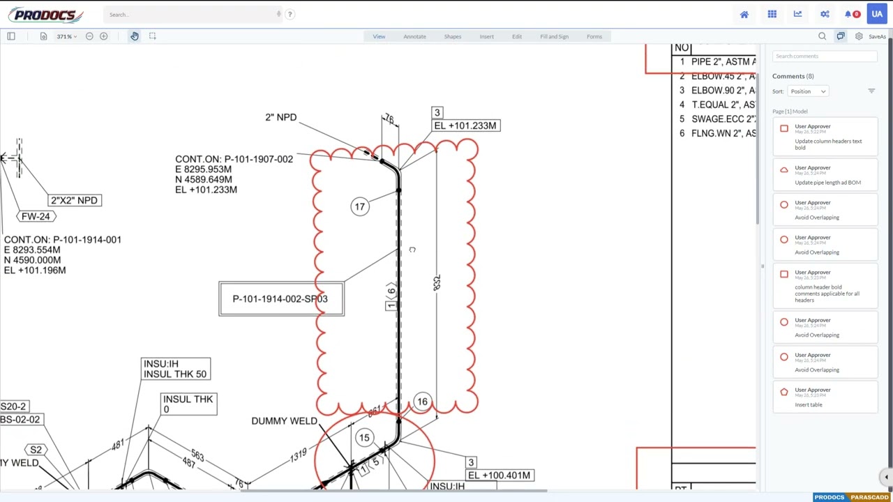 PRODOCS DMS Redlining