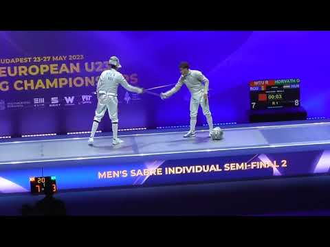 European Championships 2023 U23MS - L4 - Radu Nitu ROU v Gergo Horvath HUN