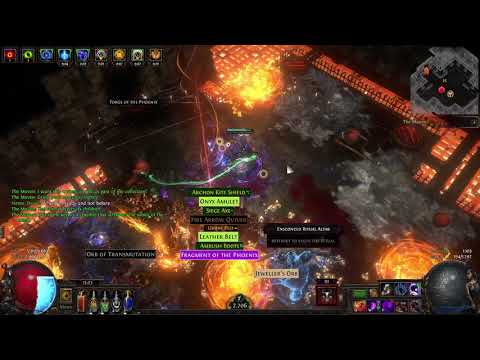 PoE 3.13 - Ritual SC Pure Blight Full Rare 25ex 40% life Phoenix Kill