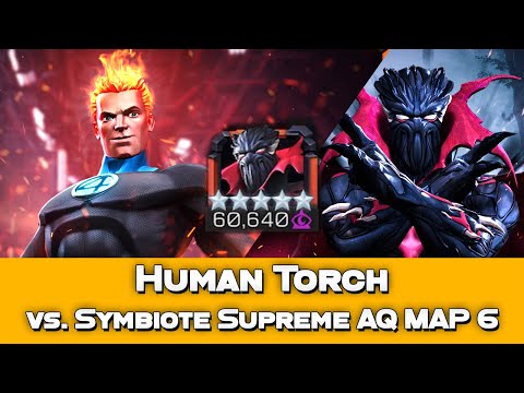 Human Torch vs. Symbiote Supreme - Alliance Quest Map 6 Day 5 - Marvel Contest Of Champions