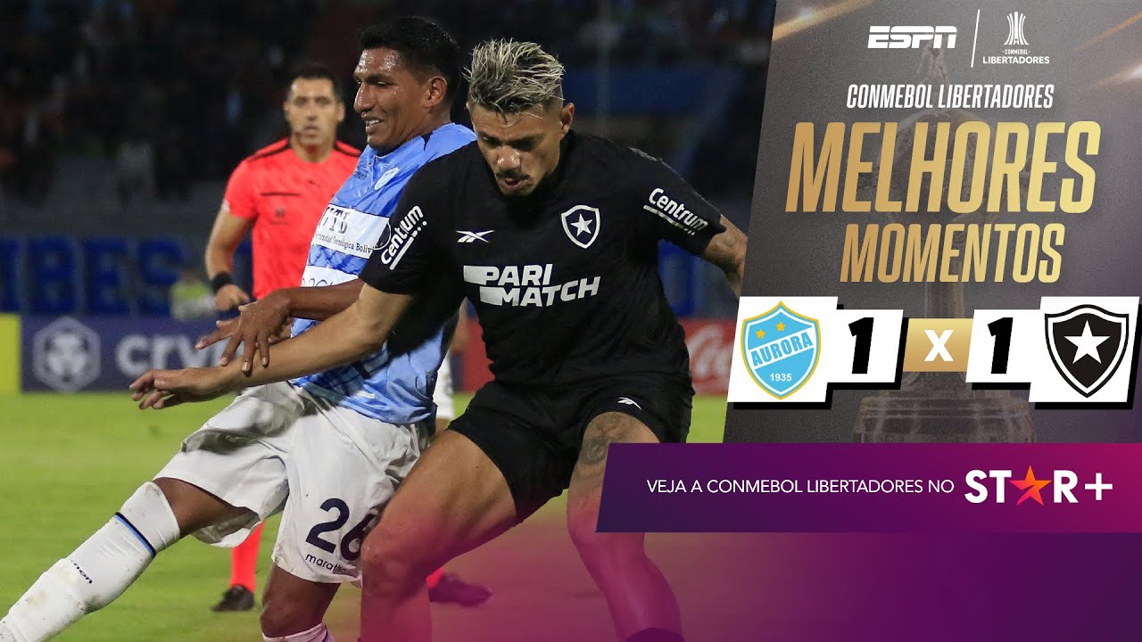 VÍDEO | Gols e melhores momentos do empate entre Botafogo e Aurora na Bolívia pela Libertadores