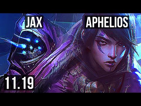 JAX vs APHELIOS (TOP) | 12/1/5, 6 solo kills, 600+ games, Legendary | KR Diamond | v11.19