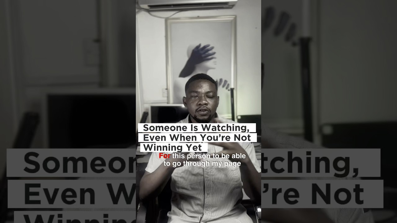 For someone to go through my page, watch my videos, check my profile