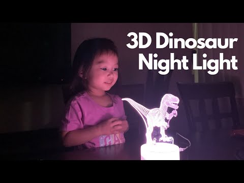 3D Illusion Dinosaur Night Light | Unboxing and Product Review