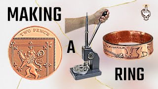 I Made a Copper Ring from a Two Pence Coin - Step by Step Coin Ring Making