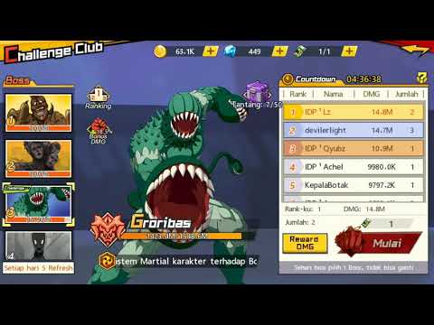 BOSS CLUB CHALLENGE GRORIBAS dmg 7M+ || One Punch Man The Strongest