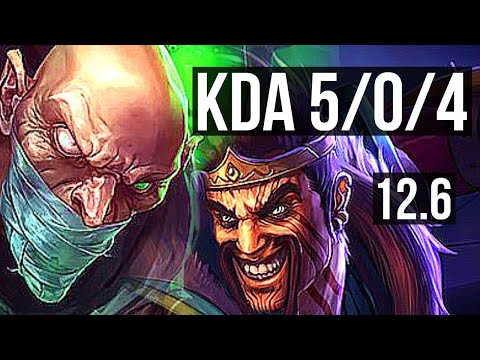 SINGED vs DRAVEN (TOP) | 5/0/4, Rank 5 Singed, 500+ games | KR Master | 12.6
