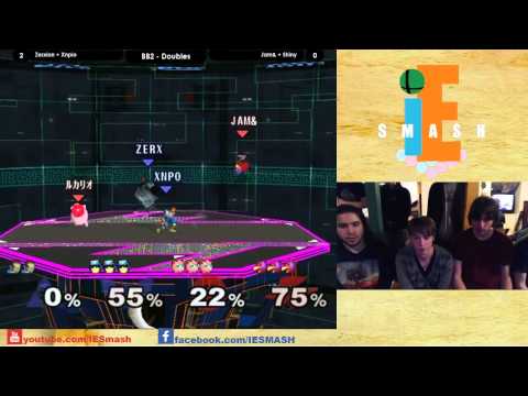 Zerxion (Ganon) + Xnpio (Falcon) vs Jamnt0ast (Falco) + Shiny (Puff) IESmash Basement Bash 2!
