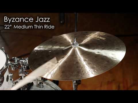 Meinl Byzance Jazz B22JMTR 22" Medium Thin Ride Cymbal (w/ Video Demo) image 7