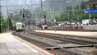 preview picture of video 'HD - Trenes suizos / Swiss trains - Kandersteg - Suiza / Switzerland'