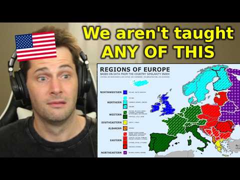 American Reacts to the Geography of Europe EXPLAINED