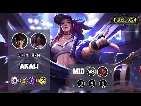 SKT1 FAKER Akali MID VS Lucian | LOL | S9 KR Grandmaster - Full Gameplay