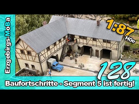 128 - Modellbahn Baufortschritte - das Segment 5 wir fertig gestellt - 1/87  - (Deutsch) H0e