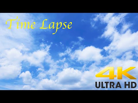 【4K Time Lapse】Clouds in Blue Skies 【No Looping】