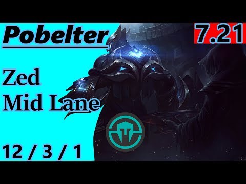 IMT Pobelter as Zed Mid Lane - S7 Patch 7.21 - NA Challenger - Full Gameplay