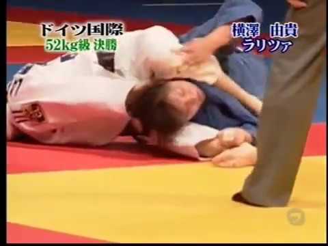 女子柔道　絞めから落ちる