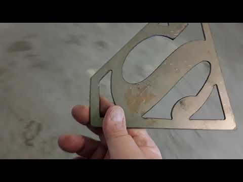 Slag Removal from a Plasma Cut Metal Art Part Using an Apex 37″ Wide EZ Sandervideo thumb